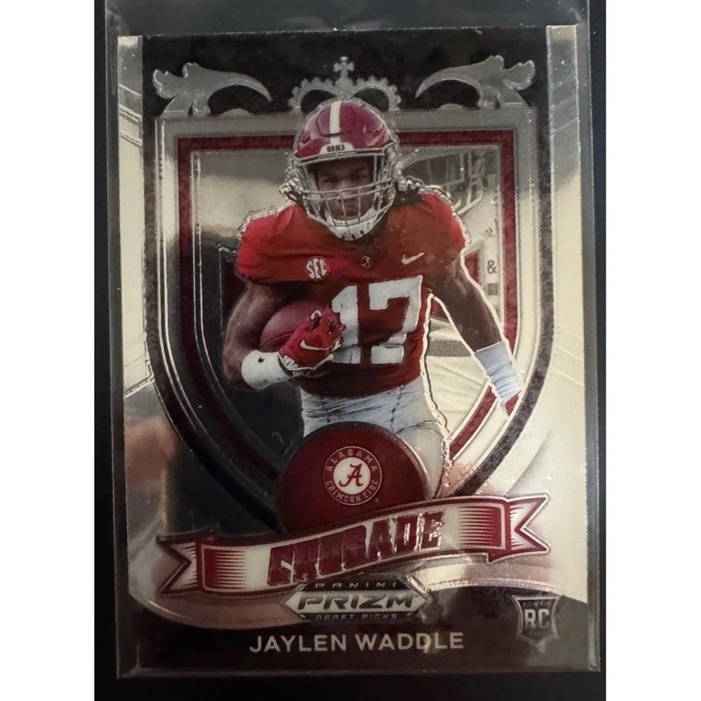 Jaylen Waddle 2021 Panini Prizm Draft Picks Collegiate #169 Crusade
